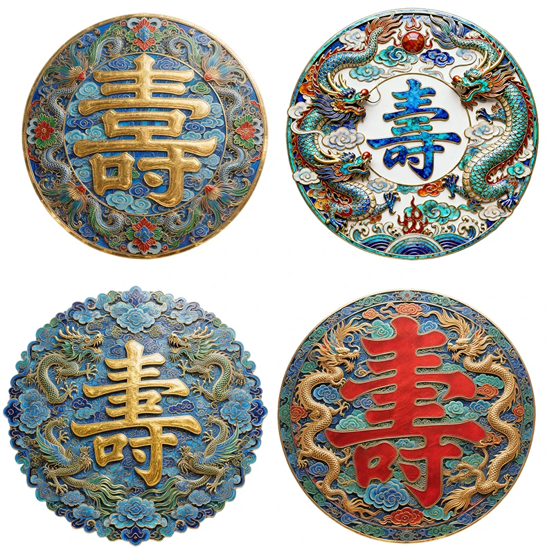 Three Ratels CD390 Chinese Blessing for Longevity Artistic wall stickers for home decoration door and window decals