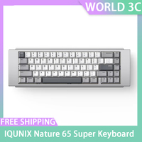 IQUNIX Nature 65 Super Mechanical Keyboard Barebone Kit DIY Switch Hot Swappable Customized CNC Aluminum BT 2.4G Wireless