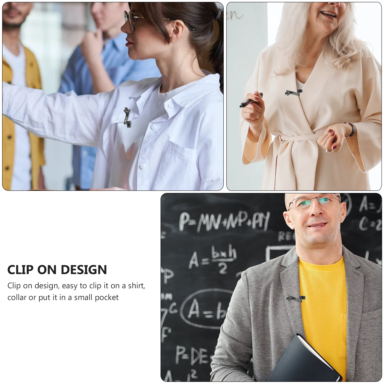 

18pcs Microphone Set Mini Mic Accessories Windscreen Sponge Covers Wire Clips For Collar Tie Clips 6 Covers 6 Holders