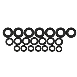 21PC Rubber Gasket Faucet Seal Shower Gasket 3/8