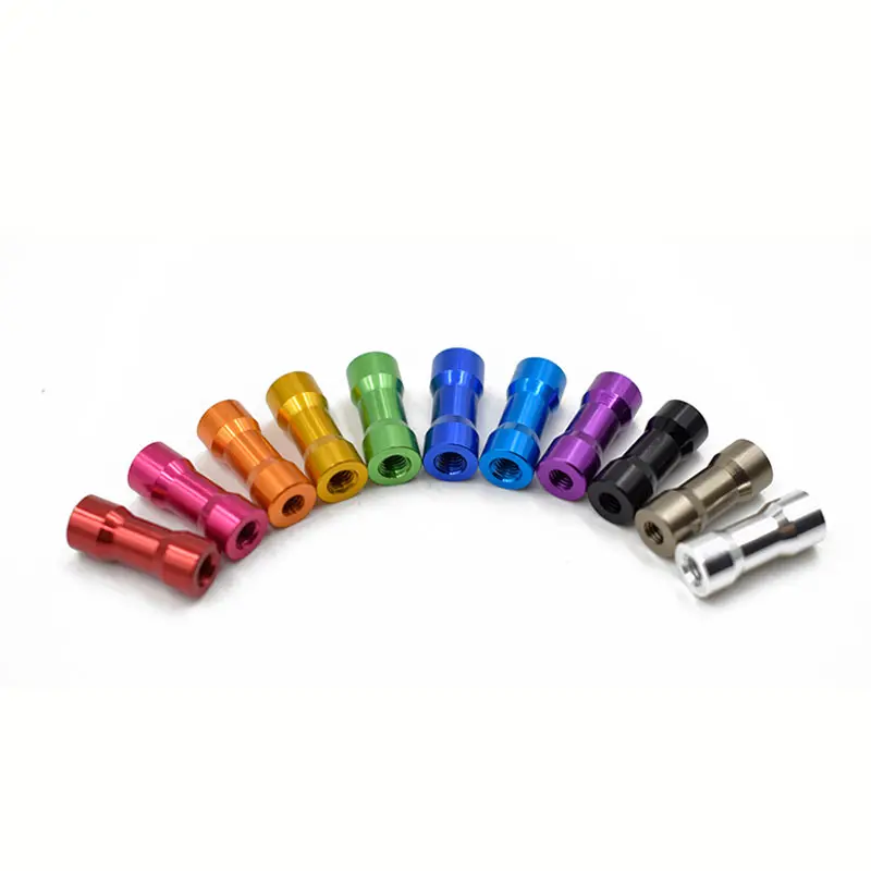 10pcs M3 Aluminum Standoffs Double-Head Round Aluminum Spacer Stud for FPV RC Model M3x10/15/20/25/28/30/35mm D=6mm Colorful