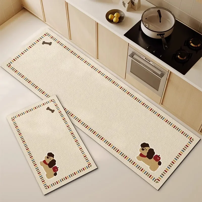 Kitchen Carpet Long Rug Waterproof Pvc Leather Floor Mat Non-slip Home Decoration Oil-proof Foot Mats Alfombra De Cocina 주방 깔개