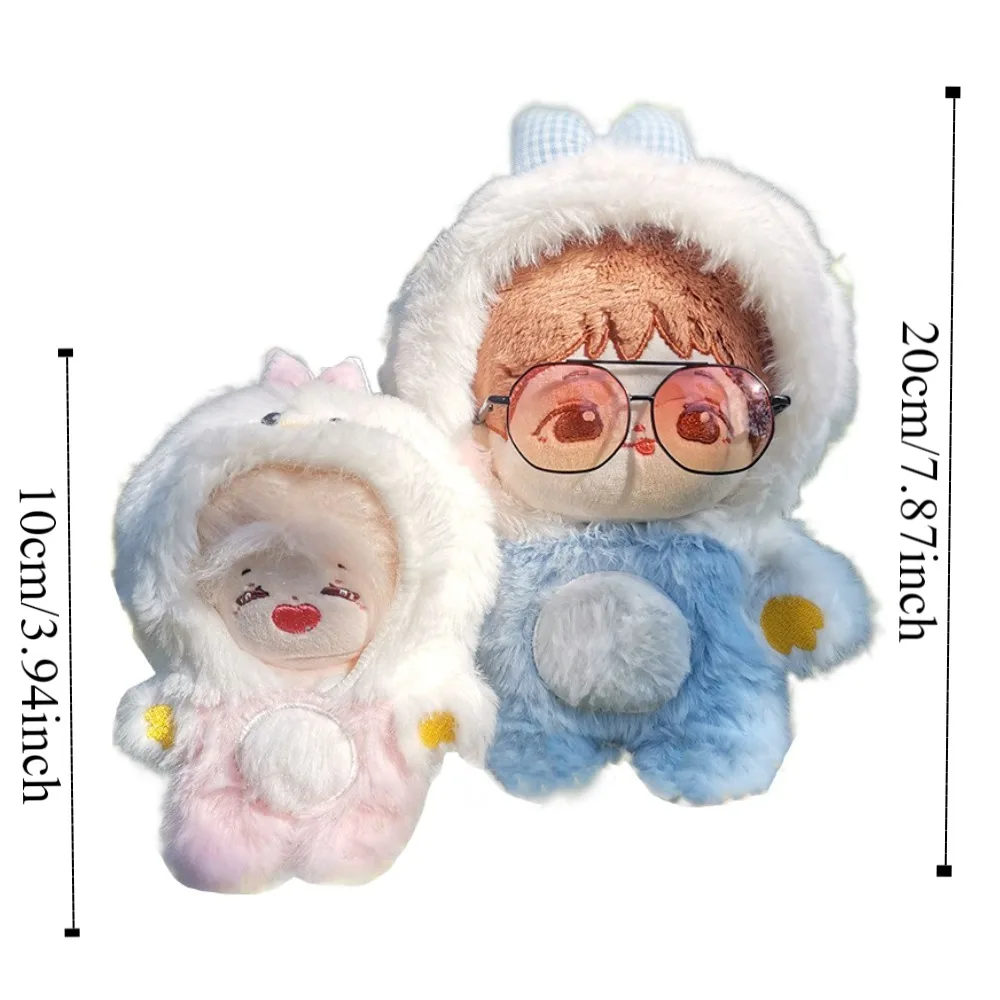 Baby Duck 20 cm Vestiti per bambole in cotone Tute con nodo a fiocco 10 cm Vestiti per bambole in cotone Vestito di peluche Vestiti per bambole in peluche Regalo per bambini