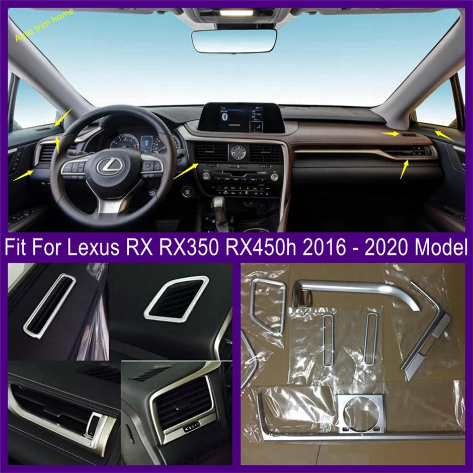 

Dashboard Air Conditioning Outlet AC Vent Decoration Frame Cover Trim Fit For Lexus RX RX350 RX450h 2016 - 2021 Car Accessories