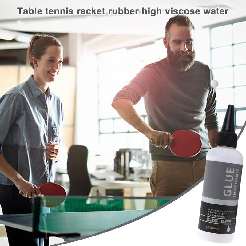 Lem raket Pingpong 100ML, perekat karet raket Pingpong berbasis air film cepat lem karet anorganik profesional