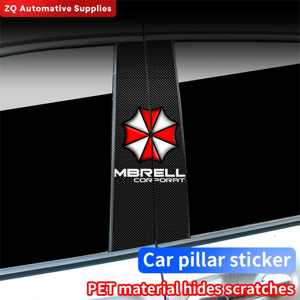 Resident-Evil Umbrella Sticker Auto B-Pillar Waterproof Funny Decoration Cover Scratch Sunscreen Pillar Vinyl Decal Accessories