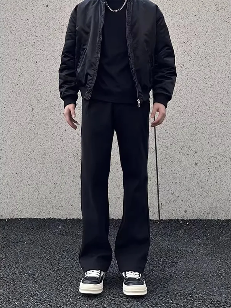 

Мужские повседневные брюки Cleanfit American Slim Fit, черные, модель 57, тонкие, расклешенные, для весны и лета