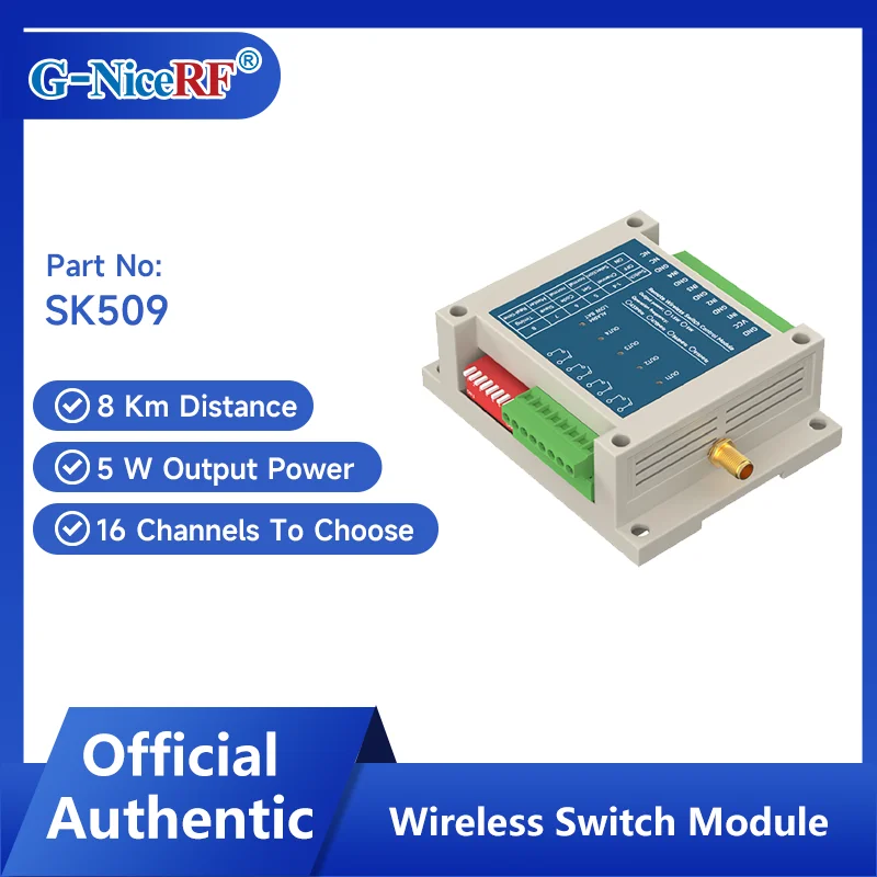 G-NiceRF | 2 PCS SK509 5W Industrial 4 Channels Wireless Switch Module With Pairing Function