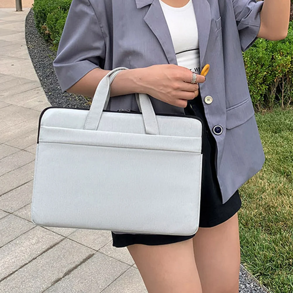 

14 Inch Laptop Protective Sleeve Heavy-Duty Polyester Exterior Tear-Resistant Inner Fleece Lining Compression Shock Absorption