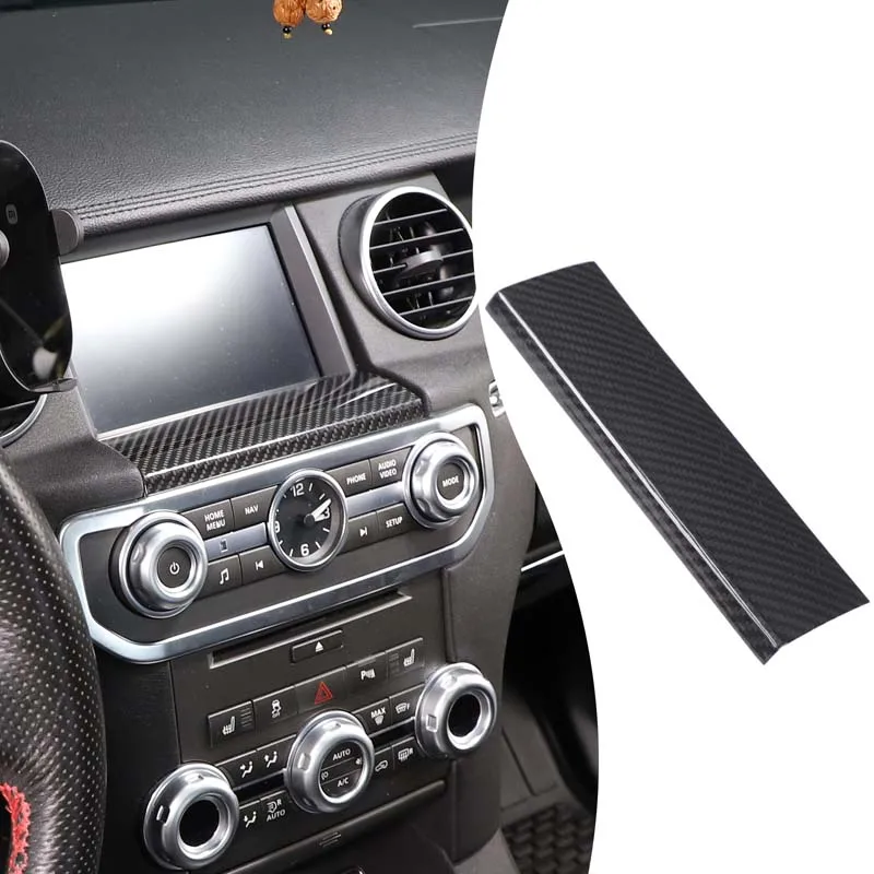 

Набор из 1 предмета из настоящего углеродного волокна для Land Rover Discovery 4 LR4 2010-2016 гг., автомобильный руль, навигация, декоративные автомобильные аксессуары