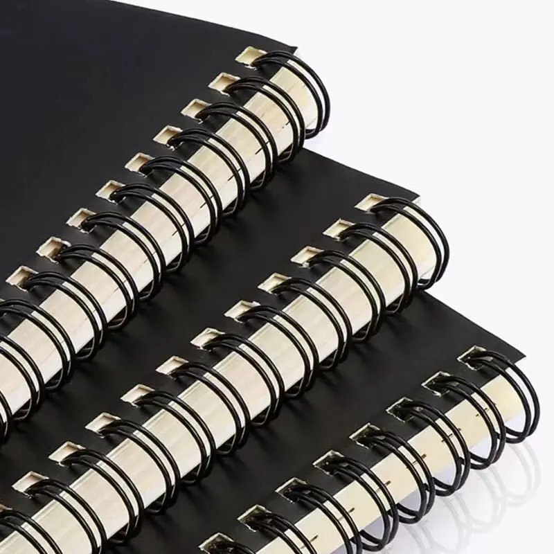 100pcs/Lot 3:1 Pitch 9.5/15.9mm Metal YO Double Wire Rings Coil Calendar Binding Loose-Leaf Notebook Spring Machine Binder