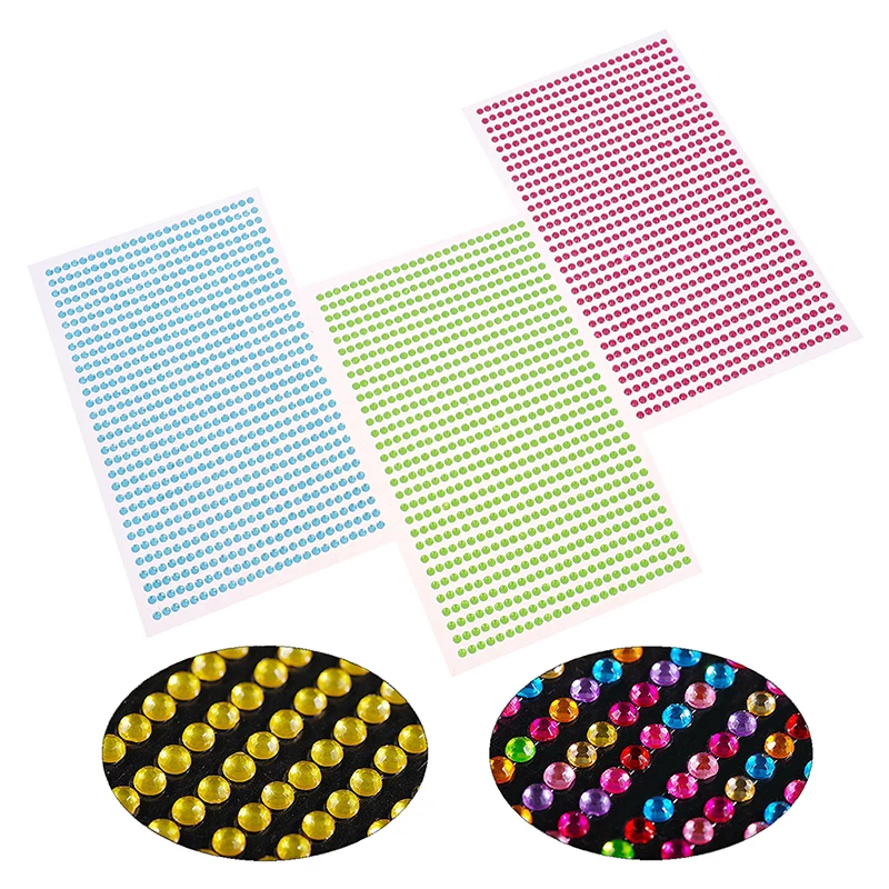 750pcs Diamond Crystal Rhinestone Sticker Self Adhesive Decal Acrylic Tattoo