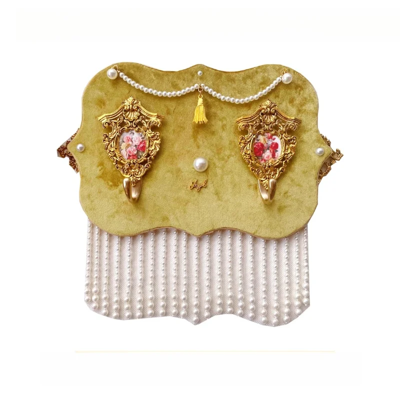 

Decorative hook European retro foyer bedroom coat hook velvet entrance wall creative wall hanging