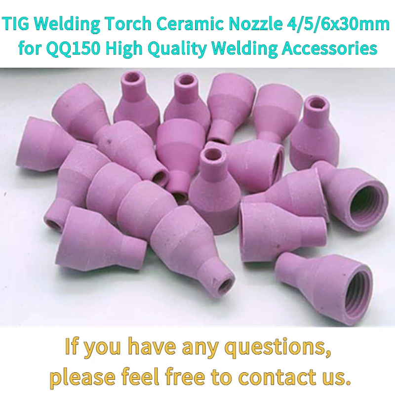 80pcs TIG Welding Torch Ceramic Nozzle 4/5/6x30mm QQ150 Welding Accessories