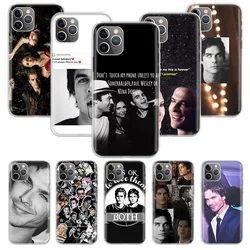 The Vampire Diaries Damon Salvatore Soft Phone Case For IPhone 11 17 Air 16E 16 Pro Max 15 + 14 Plus 13 Mini 12 Apple 7 SE 8 Fun