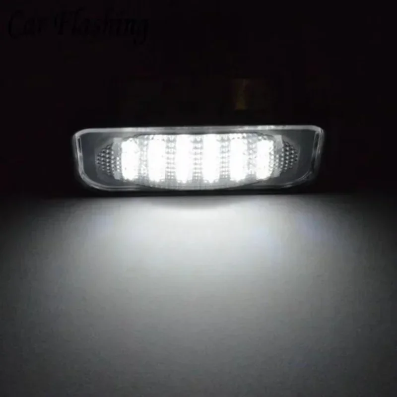 2pcs White LED Number License Plate Light For Mercedes Benz C-class W203 4Door 2001-2007 R230 W209 C209 A209 SL CLK Class