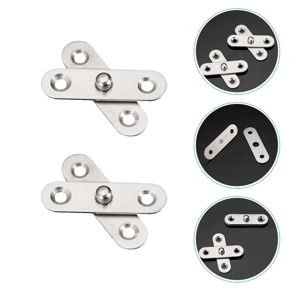 

20 Pcs Hinges Hidden Door Pivot 360 Degree Rotation Stainless Steel Black Handle