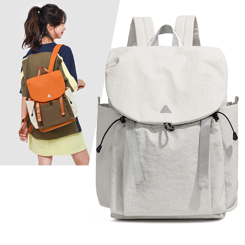 

Stylish Women's Casual Backpack Large Capacity Nylon Lightweight Commuter Backpack Compact Outdoor Sports Backpack