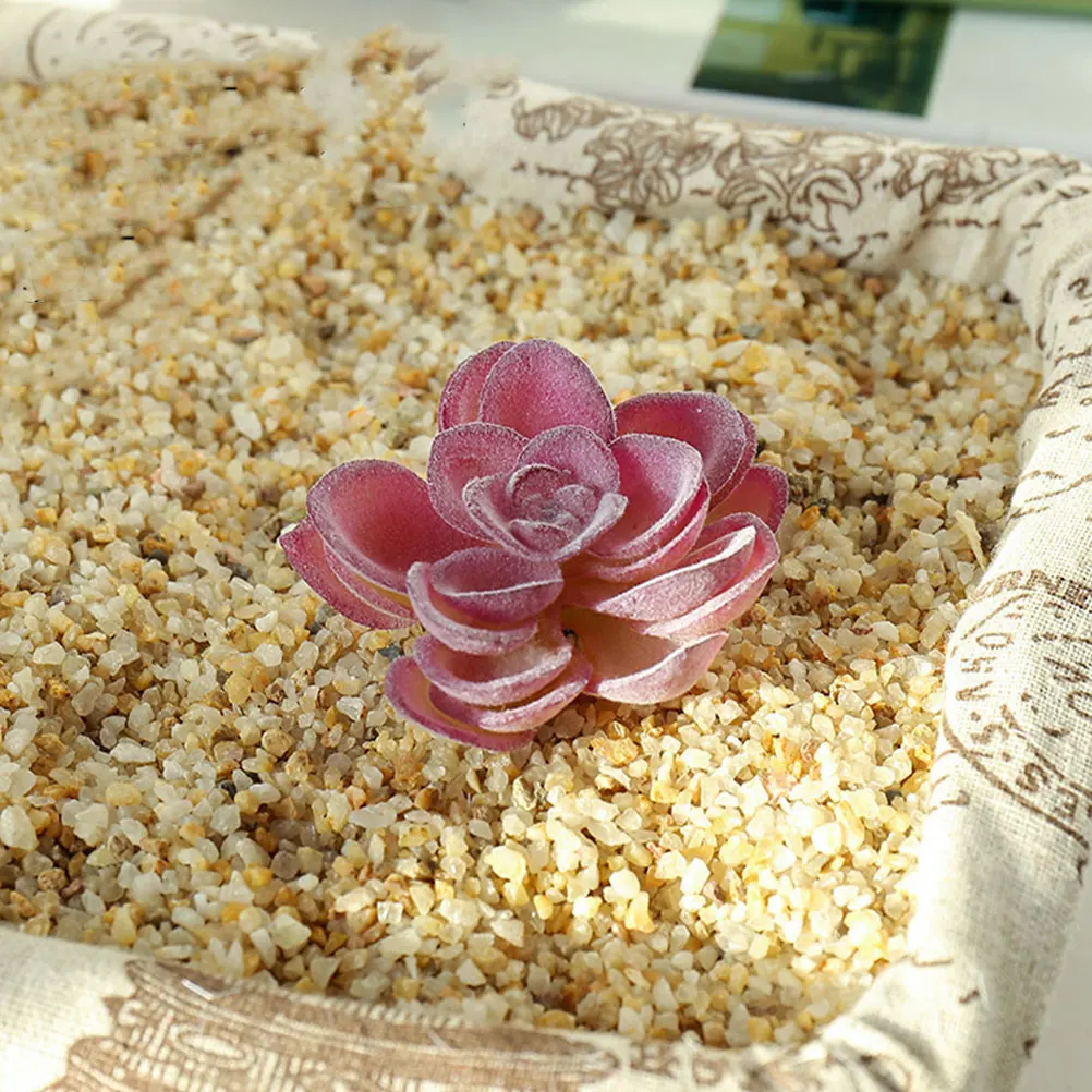 

5 Pcs Simulated Succulent Flower Head Artificial Plants Outdoor DIY Simulation Succulents Flocking Creative