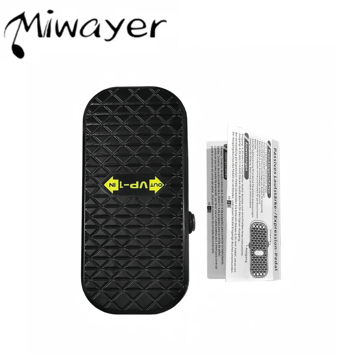 

Miwayer VP-1 Pedal Volume Expression 2in1, Non-Slip Accurate Control No Power Supply Required Dual Input Output for Guitar Bass