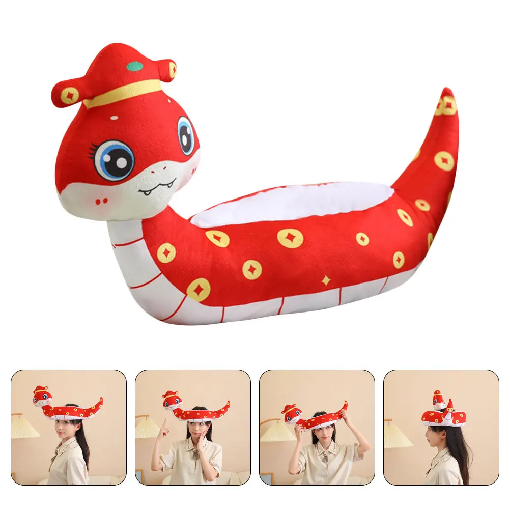 

Snake Head Hat Cartoon Decorative Lightweight Stage Performance Party Cosplay Costume Accessory Novelty Cartoon Hat Prop