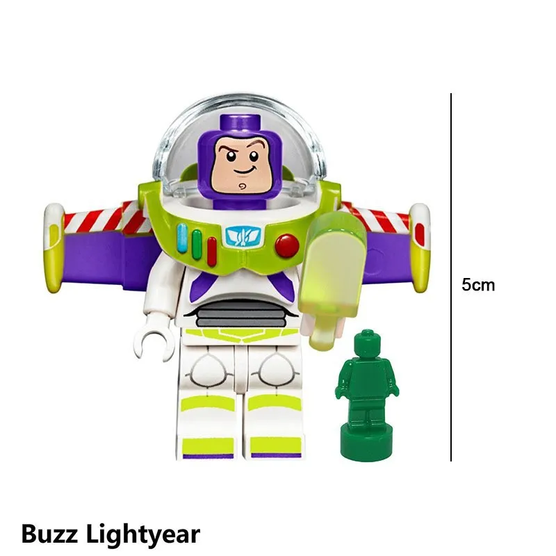 Dibujos animados Anime Toy Story 4 Buzz Lightyear Woody Jessie Alien modelo bloques de construcción iluminar figuras de acción de juguete para niños regalo