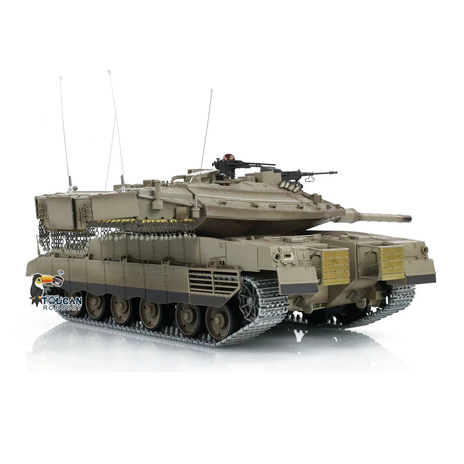 1/16 Heng Long RC Tanque de Batalha Militar IDF Merkava MK IV 3958 TK7.0 Versão Atualizada Modelo de Controle Remoto Brinquedos TH22646