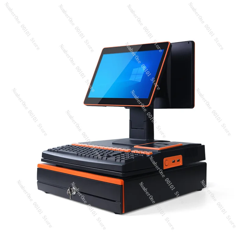 Double screen high-efficiency cash register end point multi-function supermarket convenience store special smart keyboard