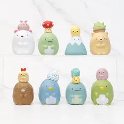 8 pz/set Kawaii giappone Sumikko Gurashi doppio timbro Mini figure ornamenti bambole Decorative giocattoli