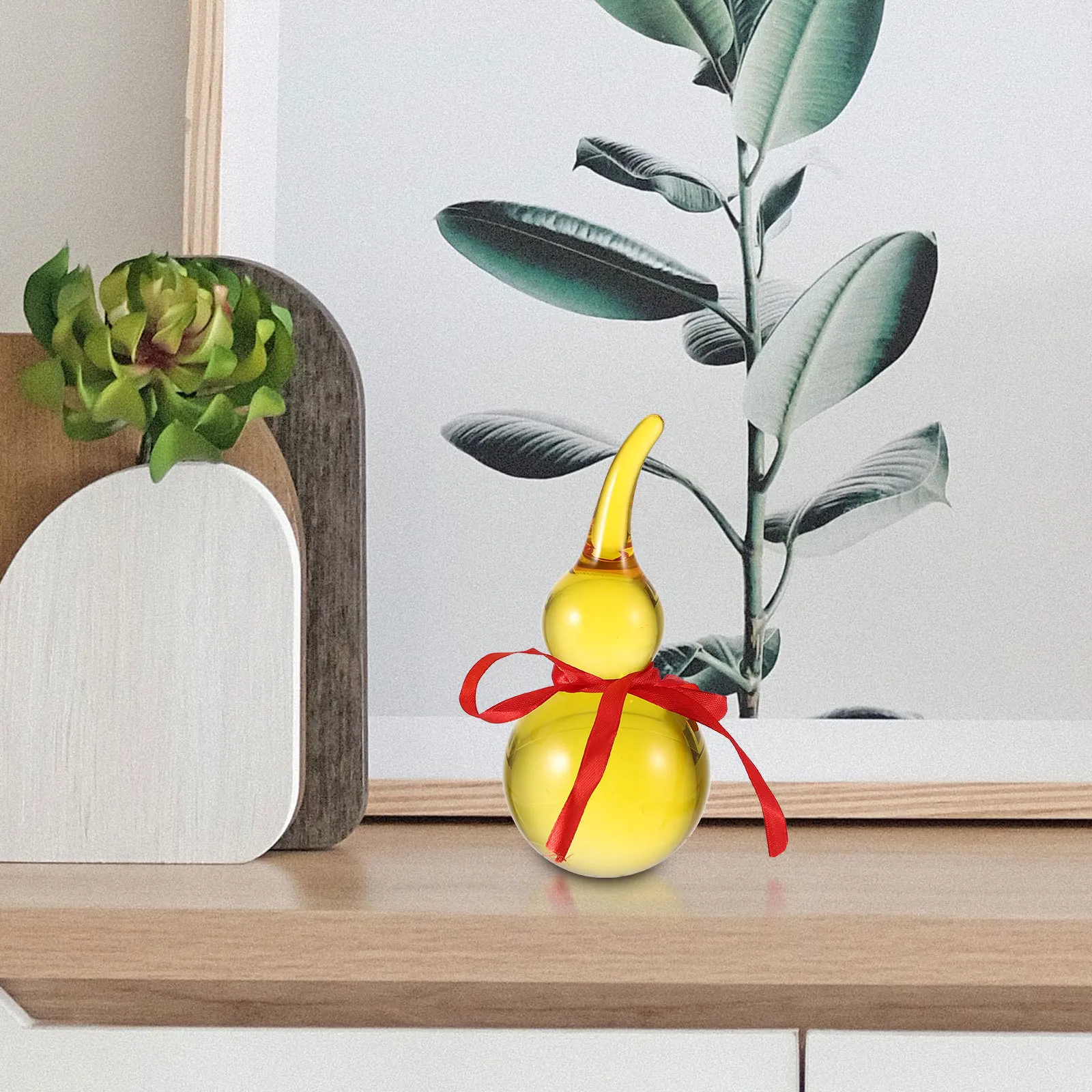 

Crystal Gourd Desktop Decoration Delicate Creative Fortune Ornament Exquisite Home Office Craft Decor