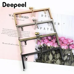 1/2Pcs Deepeel 20cm Metal Bag Handle Square Sewing Brackets Purse Frame Kiss Clasp Handles for Making Bags Handmade Accessories