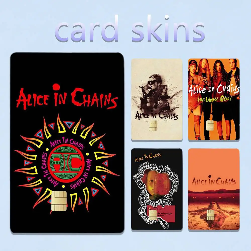 Band A-Alice I-In C-Chains 4pcs 1Set Film Skin for Debit Credit Bank Visa Card Decal Cover