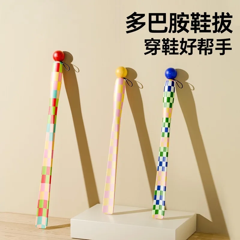 FOR Long-handled Shoehorn Household Wearing Socks Auxiliary Elderly Shoes Lying Down Without Bending Over To Lift Shoes