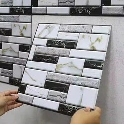 10/20PCS Self-Adhesive Wall Pasted Waterproof Anti-Fouling Beautify Decorative Living Room Tv Background Wall