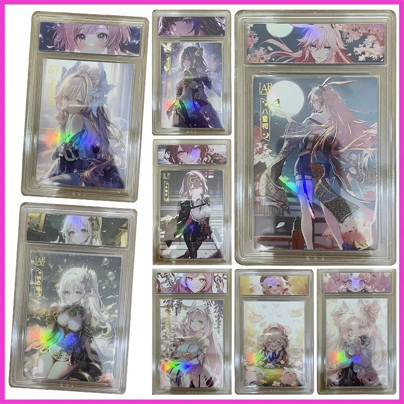 

Anime Goddess Story Toys for boys Elysia Kafka Raiden Shogun Yae Sakura Nahida Klee Rare LP AR SR Collectible Card Birthday Gift