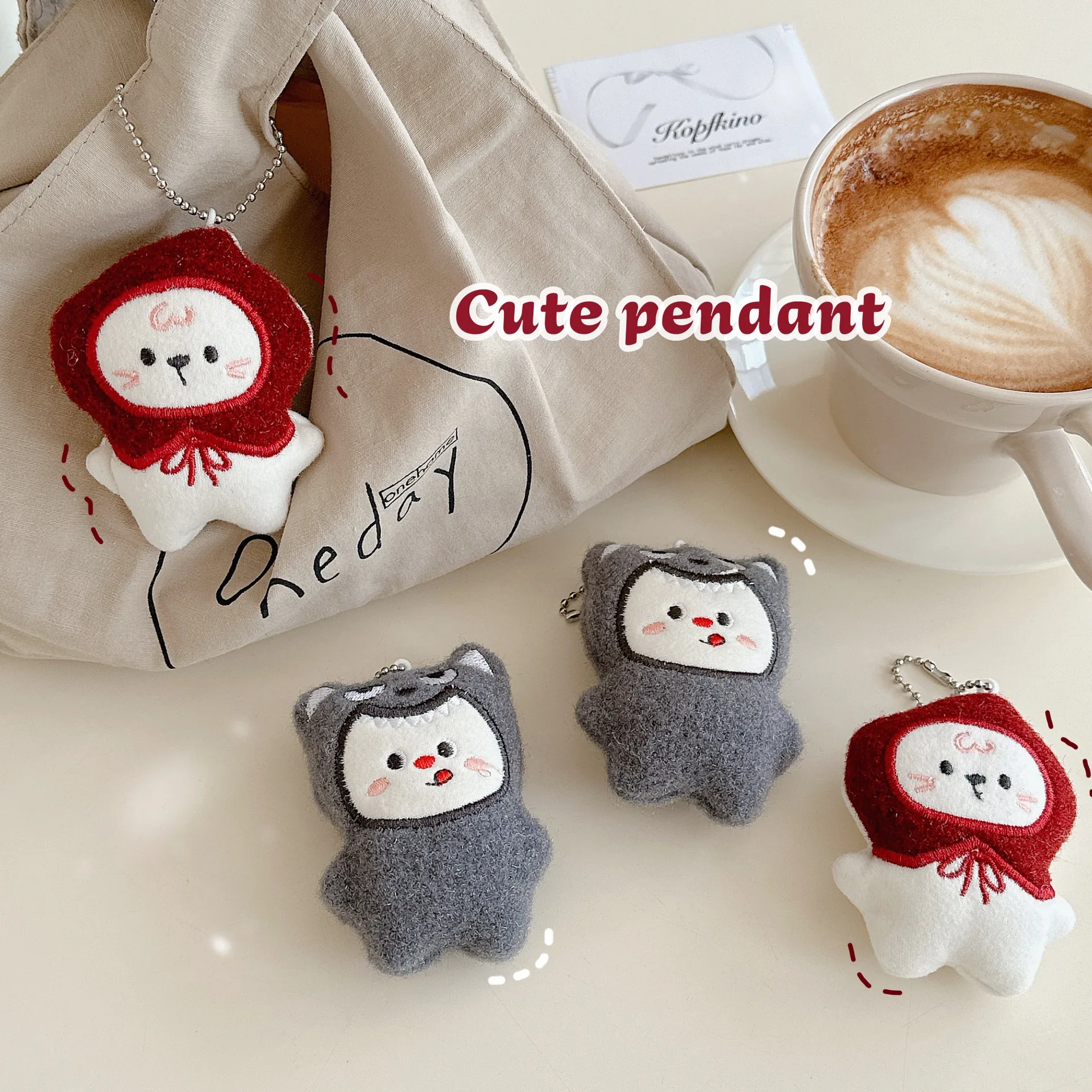 

Маленькая Красная Шапочка и Большой Плохой Волк Тематический Брелок Кукла Брелок Креативный llavero Мультфильм Милая Плюшевая Пара Кукла Сумка keychai