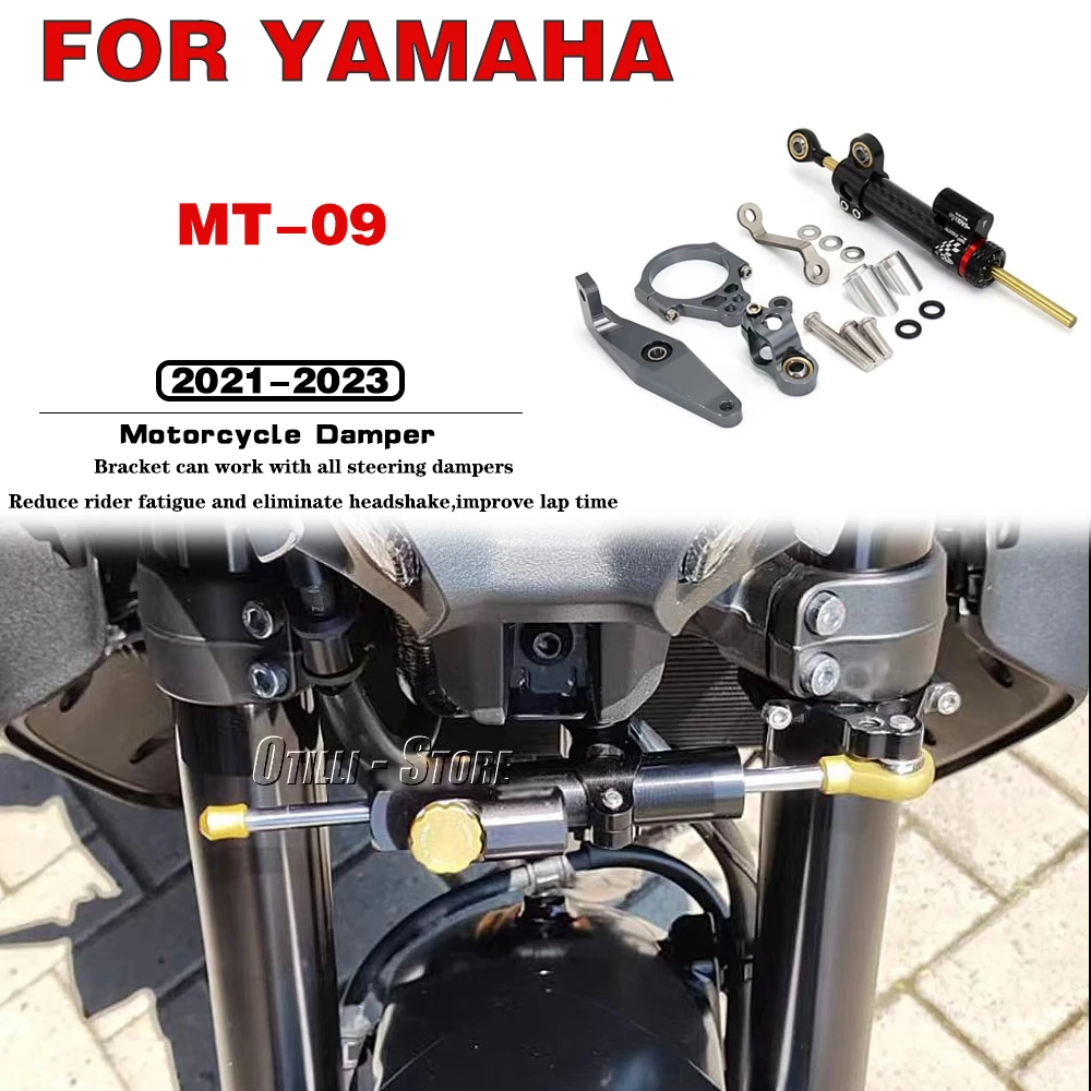 

MT 09 Motorcycle Steering Damper Bracket Mount For Yamaha mt09 MT-09 MT09 SP Steering Stabilize Support 2021 2022 2023 5 colors