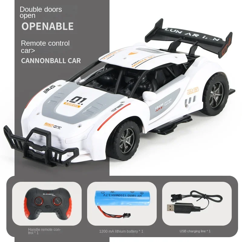 2.4G 1:14 RC Car High Speed Double Door Remote Control Cars Symulacja modelu pojazdu Zabawki dla dzieci dla chłopców Prezenty świąteczne dla dzieci