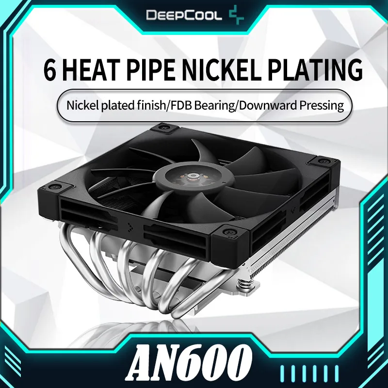 

DEEPCOOL AN600 CPU Air Cooler Radiator 6 Heatpipes Mute Computer Desktop Cooling Fan For Intel LGA1700 1200 115X AMD AM4