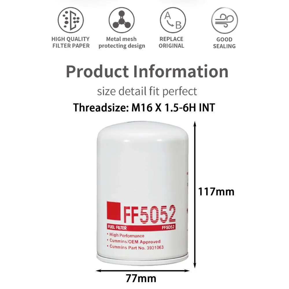 Genuine FF5052 Diesel Filter For Cummins Engine Fleetguard series