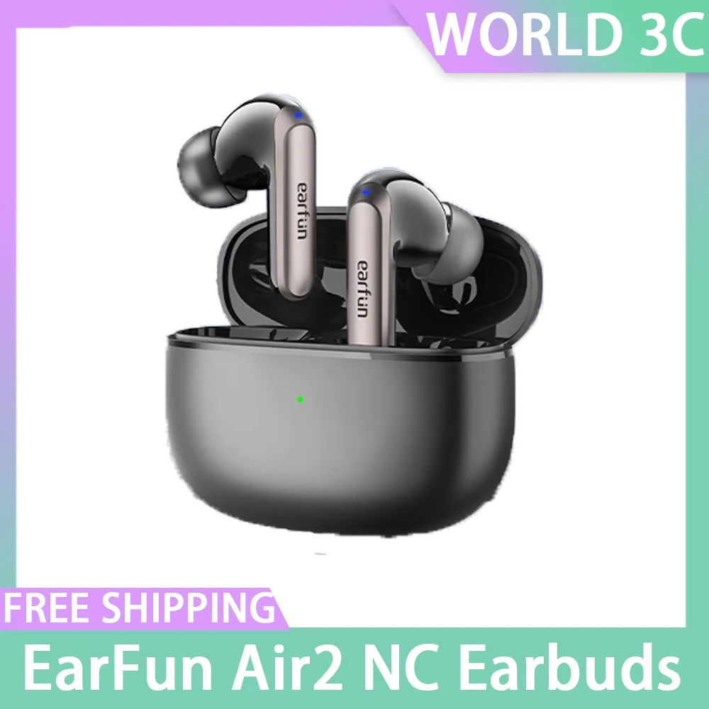 

Наушники EarFun Air2 NC, беспроводные наушники Bluetooth5.3 IPX5 с активным шумоподавлением, Hi-Fi наушники, динамический пространственный звук, полевые наушники