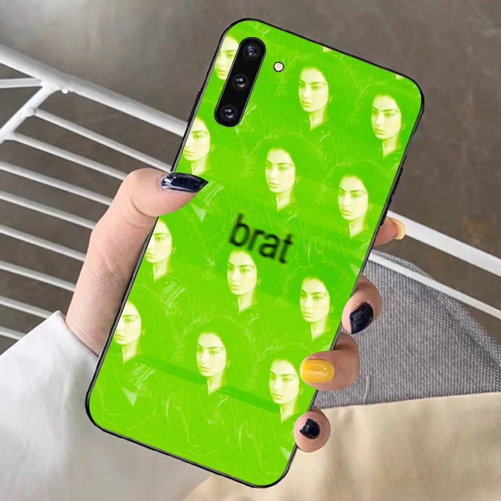 B-Brat C-Charli XCX Phone Case For Samsung Note 8 9 10 20 pro plus lite M 10 11 20 30 21 31 51 A 21 22 42 02 03