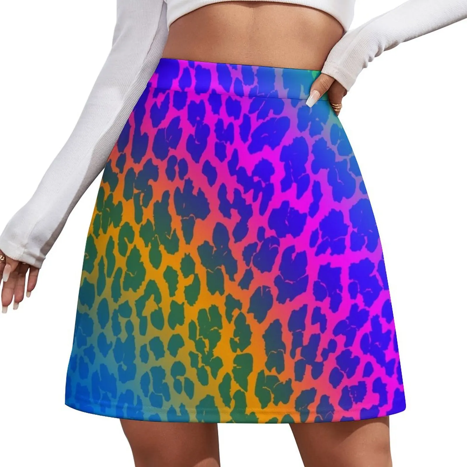 

Leopard print Mini Skirt skirts extreme mini dress korean style clothes Women's skirt