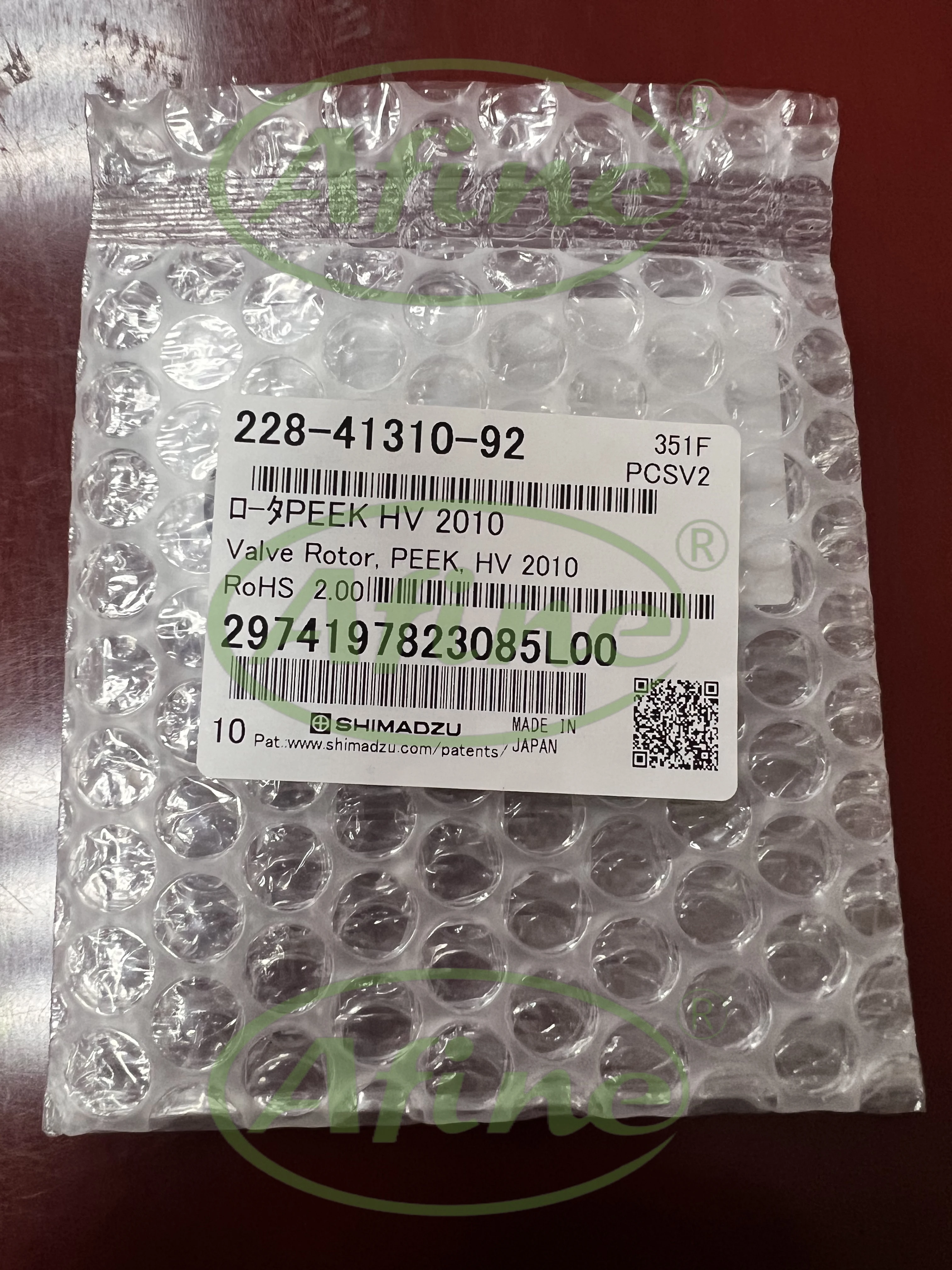 AFINE Agilent SHIMADZU 228-41310-92 صمام الضغط العالي الدوار PEEK HV 2010 لـ SIL-20A(C)HT