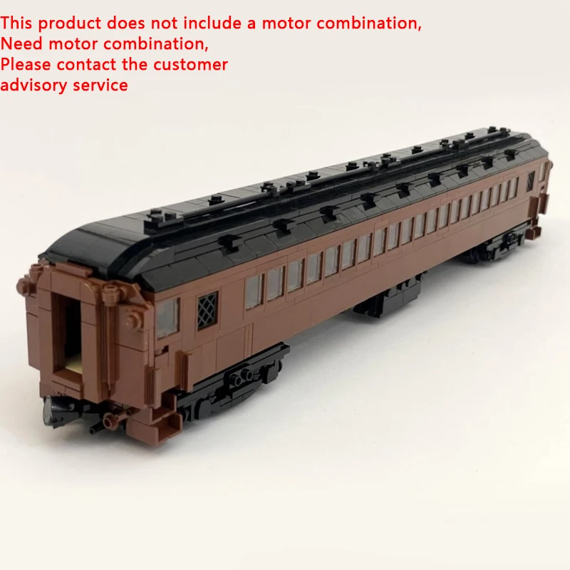 City Car Model MOC Building Bricks Railroad P70 Passenger Coach Modular Technology Gifts Holiday Assemble Toys Suit Display