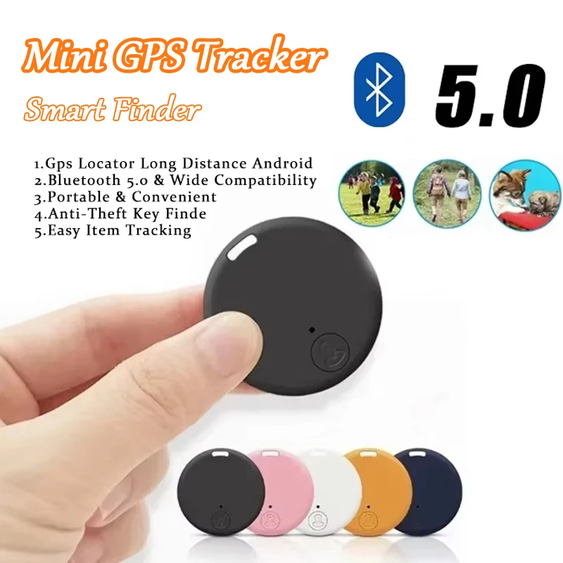 Mini GPS Tracker Bluetooth 5.0 Anti-Lost Device Pet Kids Bag Wallet Tracking Smart Finders For IOS Android Locator Accessory