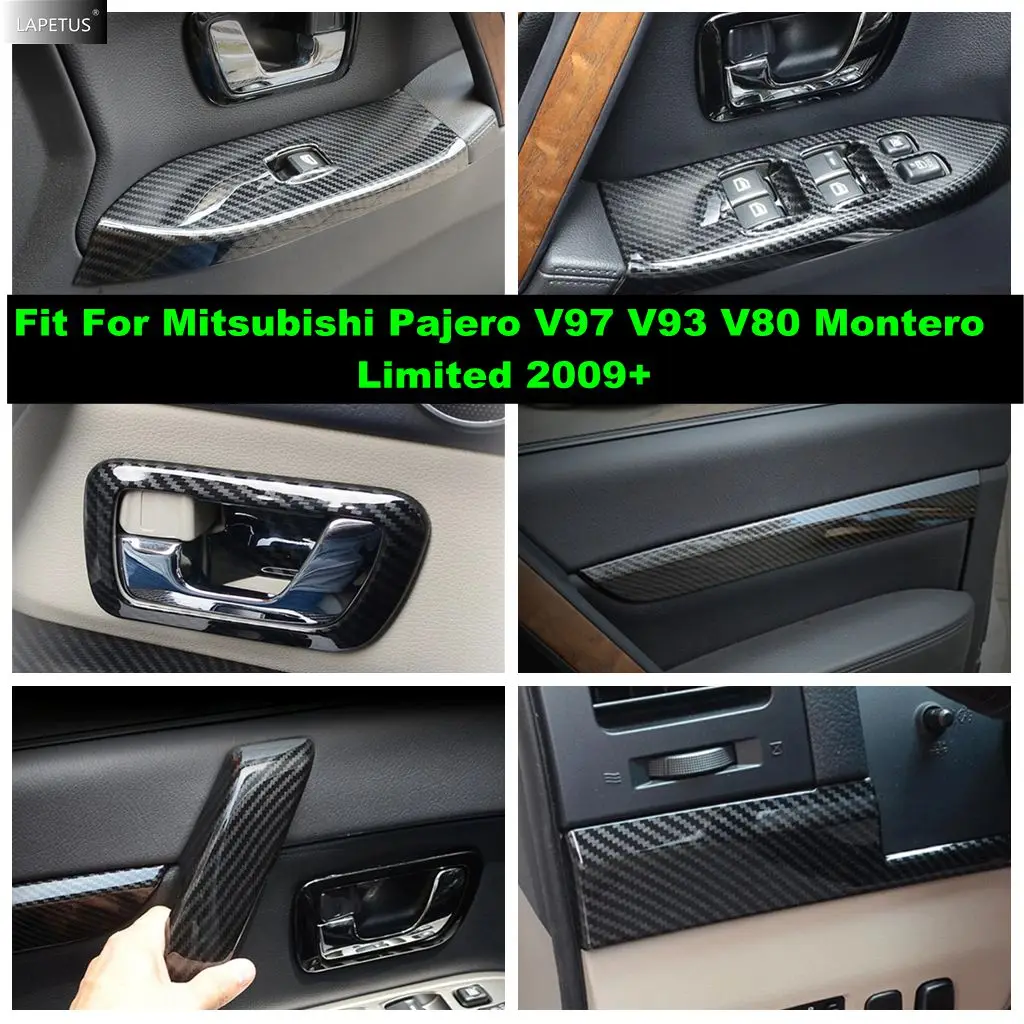 Handle Bowl / Door Armrest Stripes / Window Lift Cover Accessories For Mitsubishi Pajero V97 V93 V80 Montero Limited 2009 - 2021