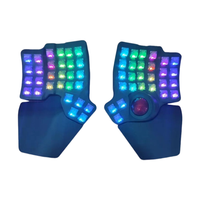 Charybdis Keyboard Kit Bluetooth Split Keyboard 4*6 Custom RGB ZMK Hot Swap Curved Keyboard Without Axis and keycaps/Trackball