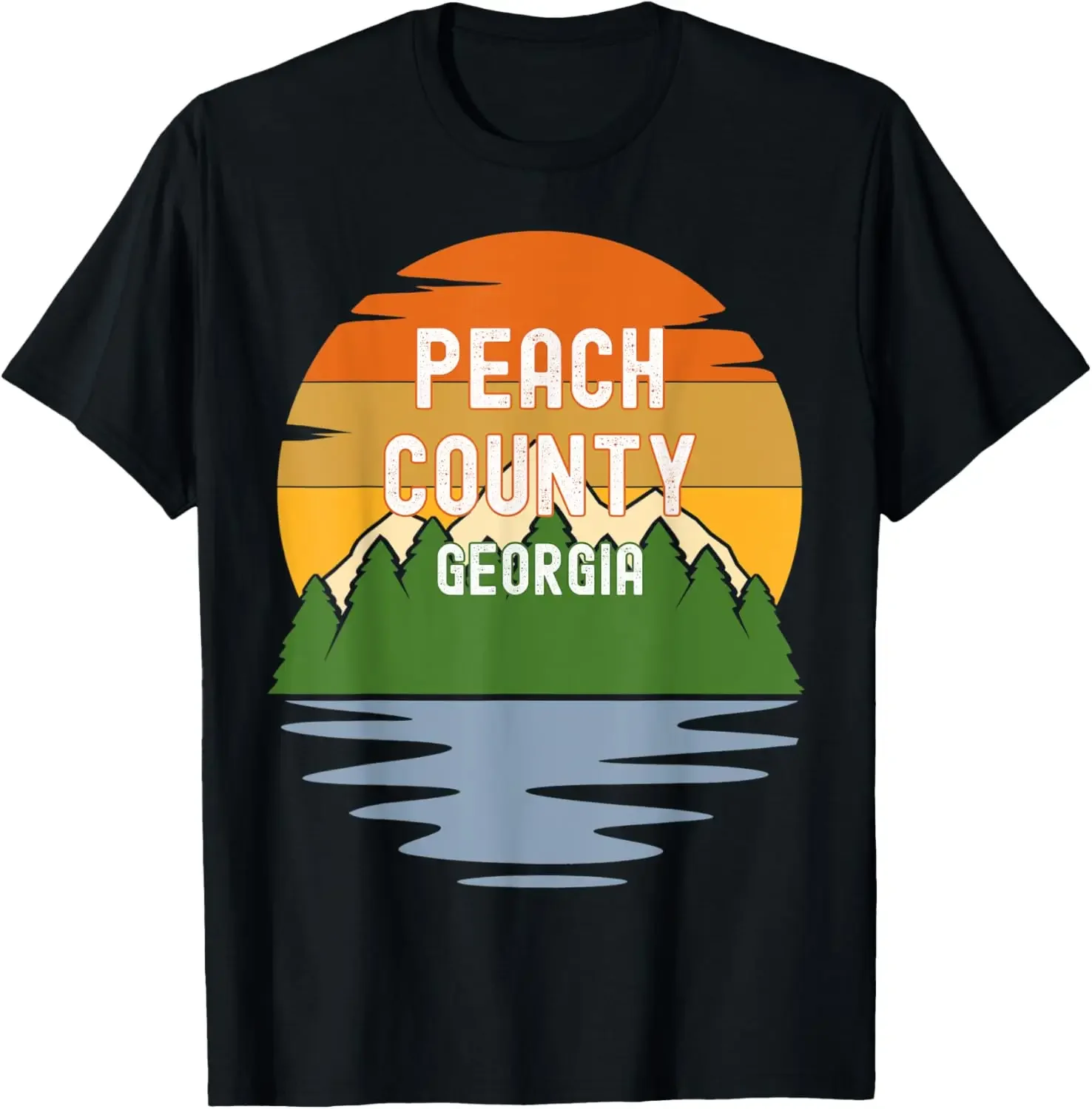 From Peach County Georgia Vintage Sunset T-Shirt