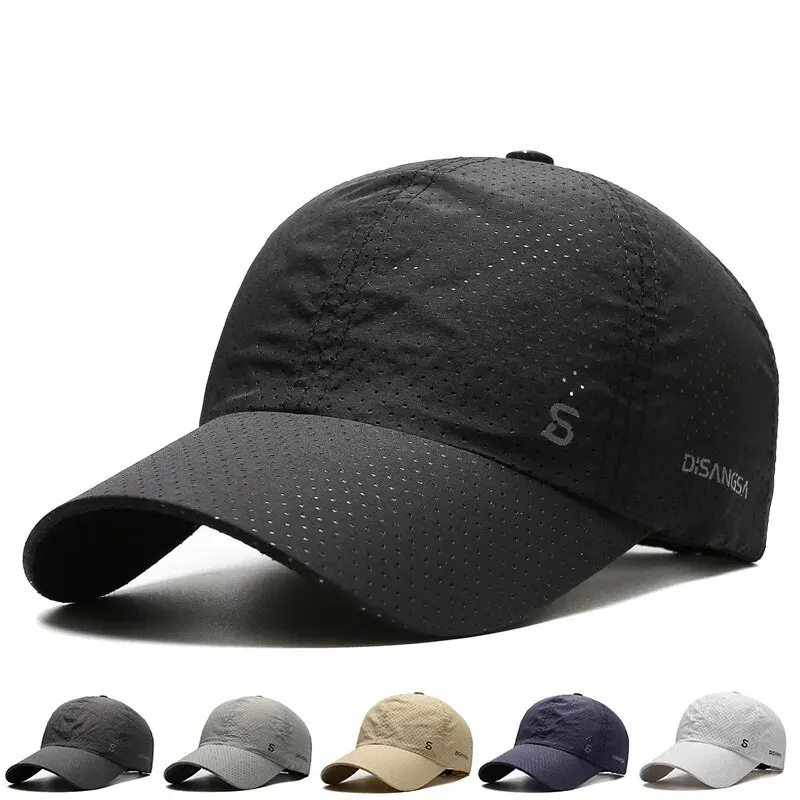 Gorra de running para hombre, diseño original, delgada, de secado rápido, transpirable, con visera de pato, para exteriores.